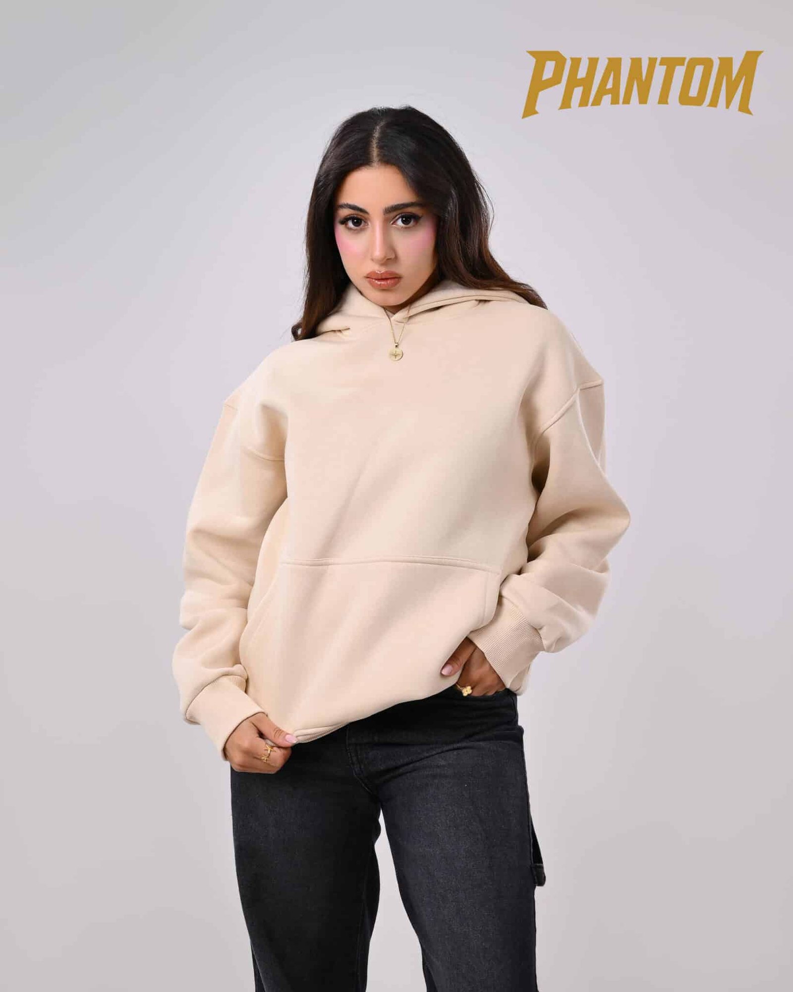 Beige Basic Hoodie - Phantom Official